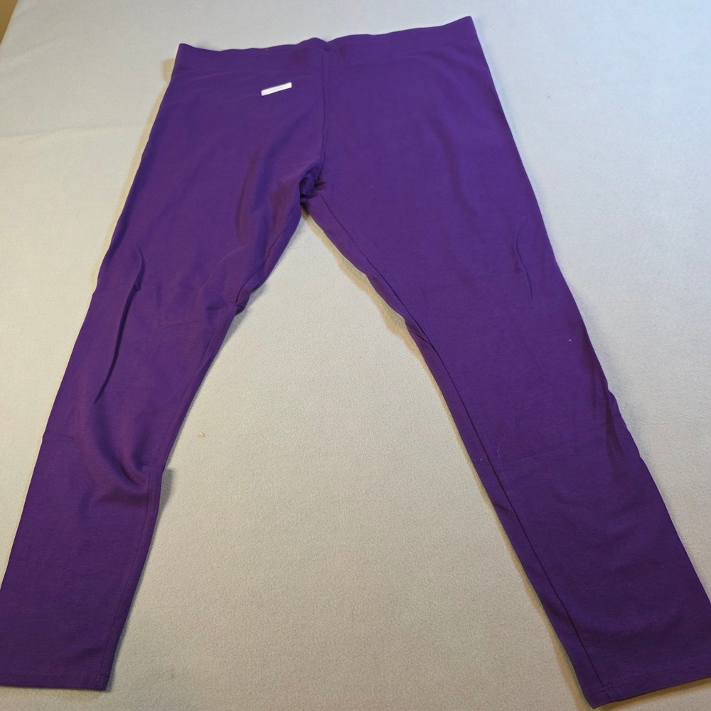 Faded Glory Purple Leggings Womens XL 16-18 Cotton Stretch Casual Pants